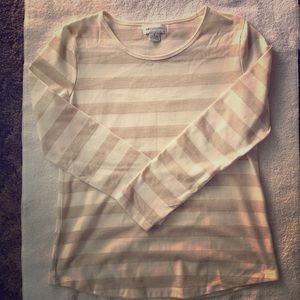 Liz Claiborne top gold white